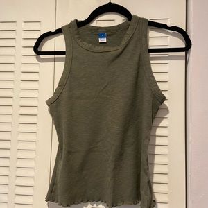 Old navy olive ribbed crop tank